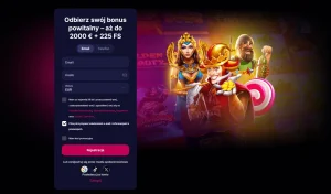 registration form and bonus